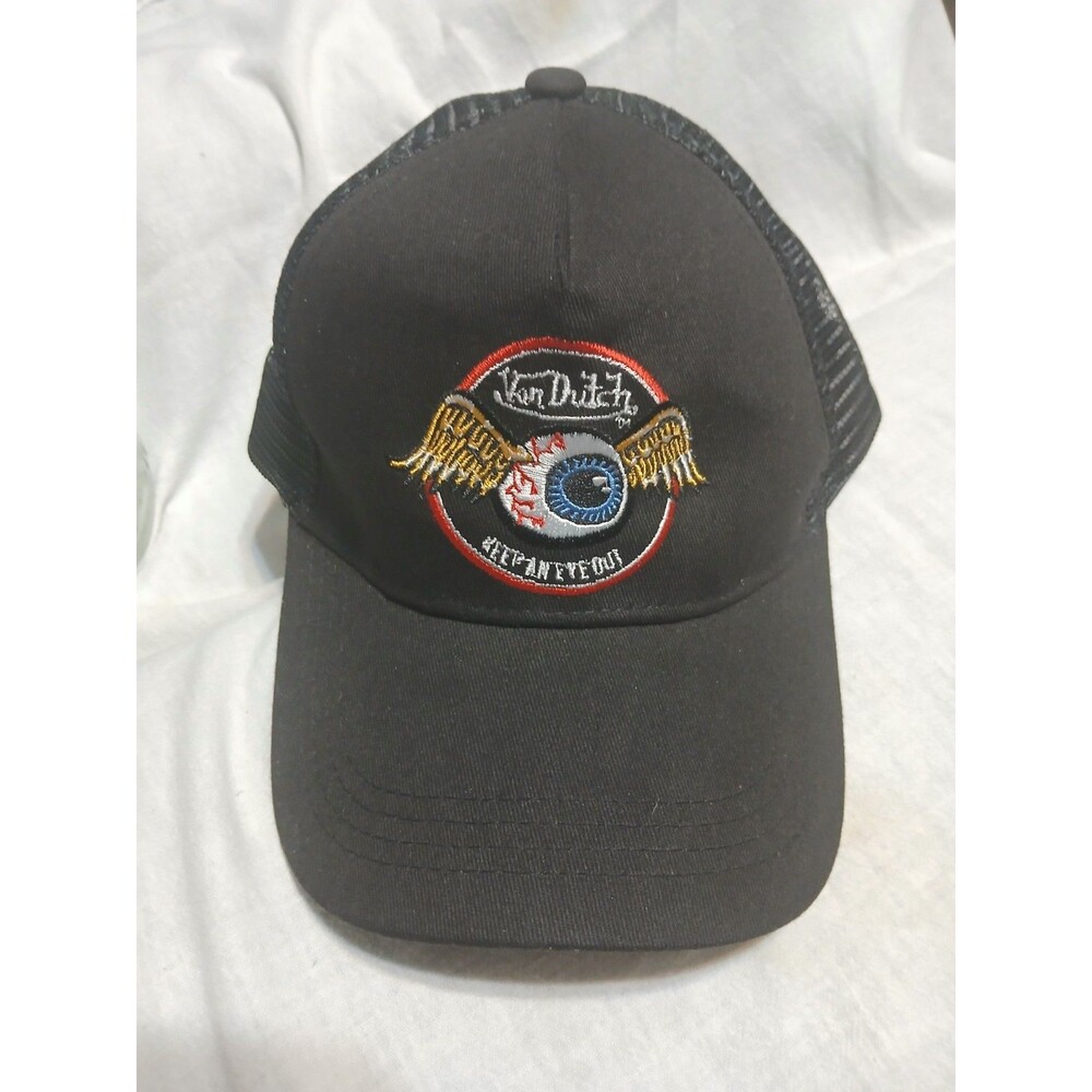 Vintage Von Dutch Flying Eyeball Trucker Hat Y2K Mesh Snapback Grail